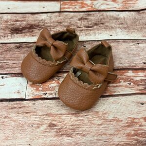 Adorable Brown Baby  Shoes with Bow